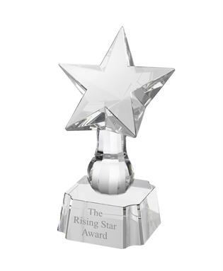 AC97 Engraved Optical Crystal Star Award